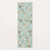 Retro Folk Art Butterfys Yogamatte (Vorderseite)