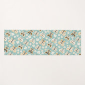 Retro Folk Art Butterfys Yogamatte (Vorderseite (Horizontal))