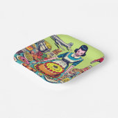 Retro-Food-Comic Pappteller (Gewinkelt)