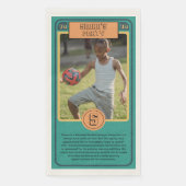 Retro Football Card inspiriertes Boy Party Serviette (Vorderseite)