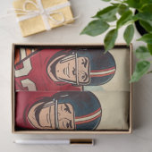Retro Football Comic Seidenpapier (Geschenk)