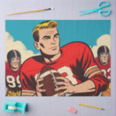 Retro Football Comic Seidenpapier (Basteln)
