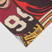 Retro Football Comic Seidenpapier (Ausschnitt)