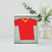 Retro Football Jersey Belgien Postkarte (Stehend Vorderseite)
