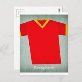 Retro Football Jersey Belgien Postkarte (Vorne/Hinten)
