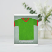 Retro Football Jersey Cameroon Postkarte (Stehend Vorderseite)