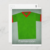 Retro Football Jersey Cameroon Postkarte (Vorne/Hinten)