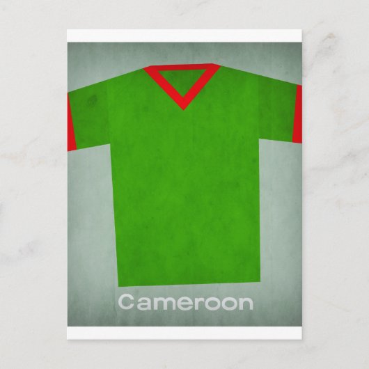 Retro Football Jersey Cameroon Postkarte (Vorderseite)