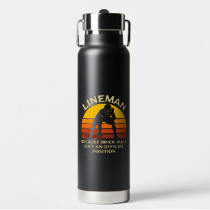 Retro-Football-Lineman-Ziegelmauer Lustiges Gesche Trinkflasche