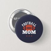 Retro Football Mama Mutter des Sportspielers Kind Button (Vorne & Hinten)