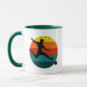 Retro Football Soccer Shooter Einfache Retro-Far Tasse