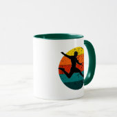 Retro Football Soccer Shooter | Einfache Retro-Far Tasse (VorderseiteRechts)