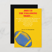 Retro FOOTBALL Themed Bar Bat Mitzvah Party Karte (Vorne/Hinten)