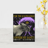 Retro For The Knowledge I Offer My Sanity Japanese Karte (Gelbe Blume)