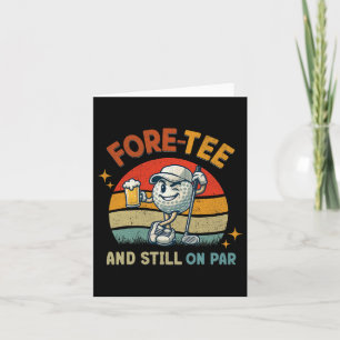Retro Fore T-Shirt Golf Geburtstagsparty 40. Gebur Karte