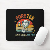 Retro Fore Tee Golf Birthday Party 40th Birthday G Mousepad (Mit Mouse)