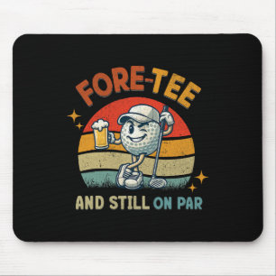 Retro Fore Tee Golf Geburtstagsfeier 40. Geburtsta Mousepad
