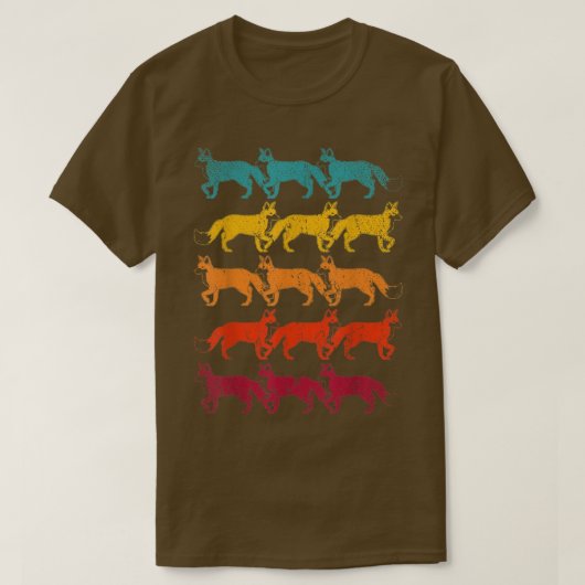 Retro Forest Animal Fox T - Shirt (Design vorne)