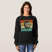 Retro Forest Animal Wolf Sweatshirt (Vorne ganz)