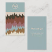 Retro Forest Button Juwelier Logo Business Card Visitenkarte (Vorne/Hinten)