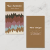 Retro Forest Earring Set Jewelier Business Card Visitenkarte (Vorne/Hinten)