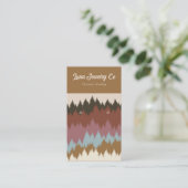 Retro Forest Earring Set Jewelier Business Card Visitenkarte (Stehend Vorderseite)
