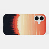 Retro Forest Glow iPhone 16 Hülle (Rückseite (Horizontal))
