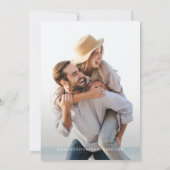 Retro Forest Green Save the Date Card (Rückseite)