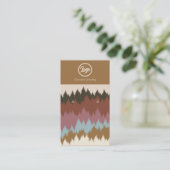 Retro Forest One Stud Set Schmuck Geschäftskarte Visitenkarte (Stehend Vorderseite)