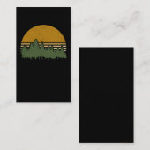 Retro Forest Silhouette Sonnenuntergang Außenwelt Visitenkarte (Vorne/Hinten)