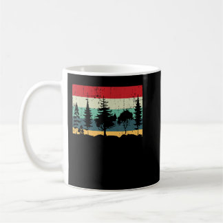 Retro Forest Wildlife Trees Outdoor Nature Kaffeetasse