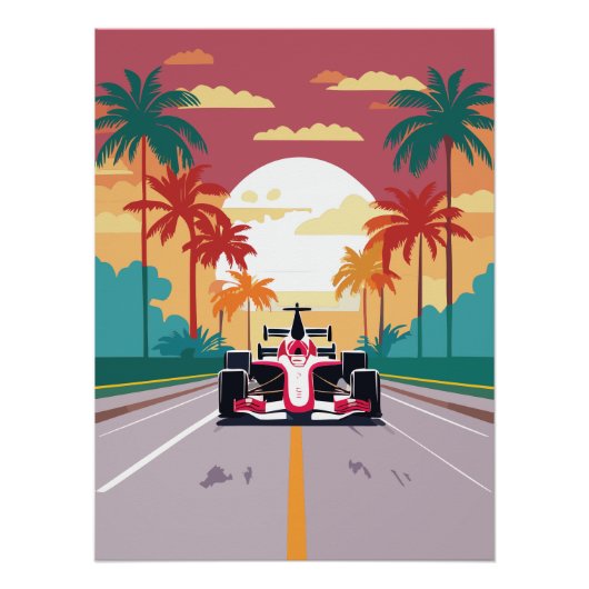 Retro Formel-1-Wall-Art-Poster Poster (Vorderseite)