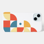 Retro-Formen und Farben auf Weiß Case-Mate iPhone Hülle (Rückseite (Horizontal))