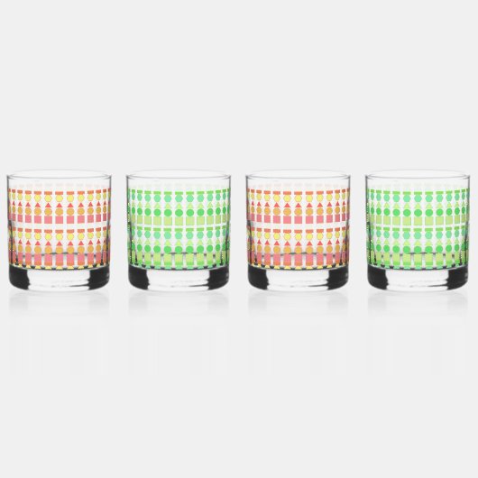 Retro formt Trinkbehälter Set Whiskyglas (Hinten)