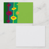 Retro formt Zitrusfarben Visitenkarte (Vorne/Hinten)