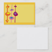 Retro formt Zitrusfrüchtefarben Visitenkarte (Vorne/Hinten)