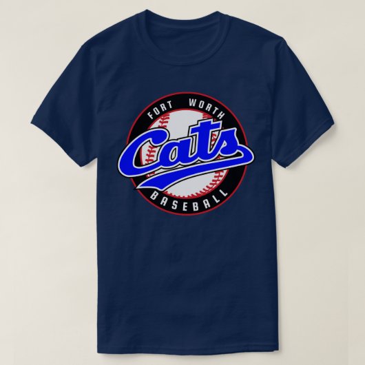 Retro Fort Worth Cats Baseball TShirt 1 (Design vorne)