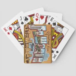 Retro Fort Worth TX Greeting Playing Cards Spielkarten