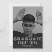 Retro-Foto-Abschluss Ankündigung (Vorderseite)