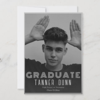 Retro-Foto-Abschluss Ankündigung