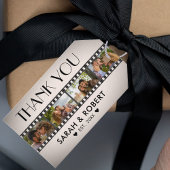 Retro Foto Collage Film Streifen Danke Hochzeit Geschenkanhänger