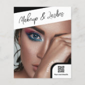 Retro Foto Collage Logo QR Makeup Werbung Flyer (Hinten)