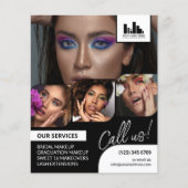 Retro Foto Collage Logo QR Makeup Werbung Flyer (Vorne)