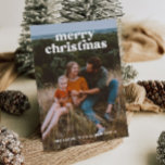 Retro Foto Frohe Weihnachtskarte Feiertagskarte<br><div class="desc">Foto Weihnachtskarte - Bereit,  von Ihnen personalisiert zu werden!</div>