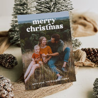 Retro Foto Frohe Weihnachtskarte