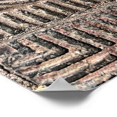 Retro-Foto für Vintage Fliesen-Fertiger Betonmuste Poster (Ecke)