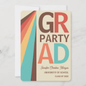 Retro Foto Grad Party Einladung (Vorderseite)