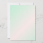 Retro Foto Green Gradient 81. Geburtstag Einladung (Rückseite)