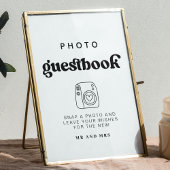 Retro Foto Guestbook | Hochzeitsstandzeichen des F Poster