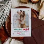 Retro Foto Holiday Card Frohe & helle Weihnachten